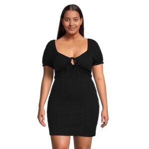 Madden NYC Coquette Black Sweetheart Mini Dress